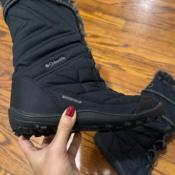 Columbia Minx Mid 3 Waterproof Omni grip black Snow Winter Boot Women's Shoe 8 - Picture 14 of 15